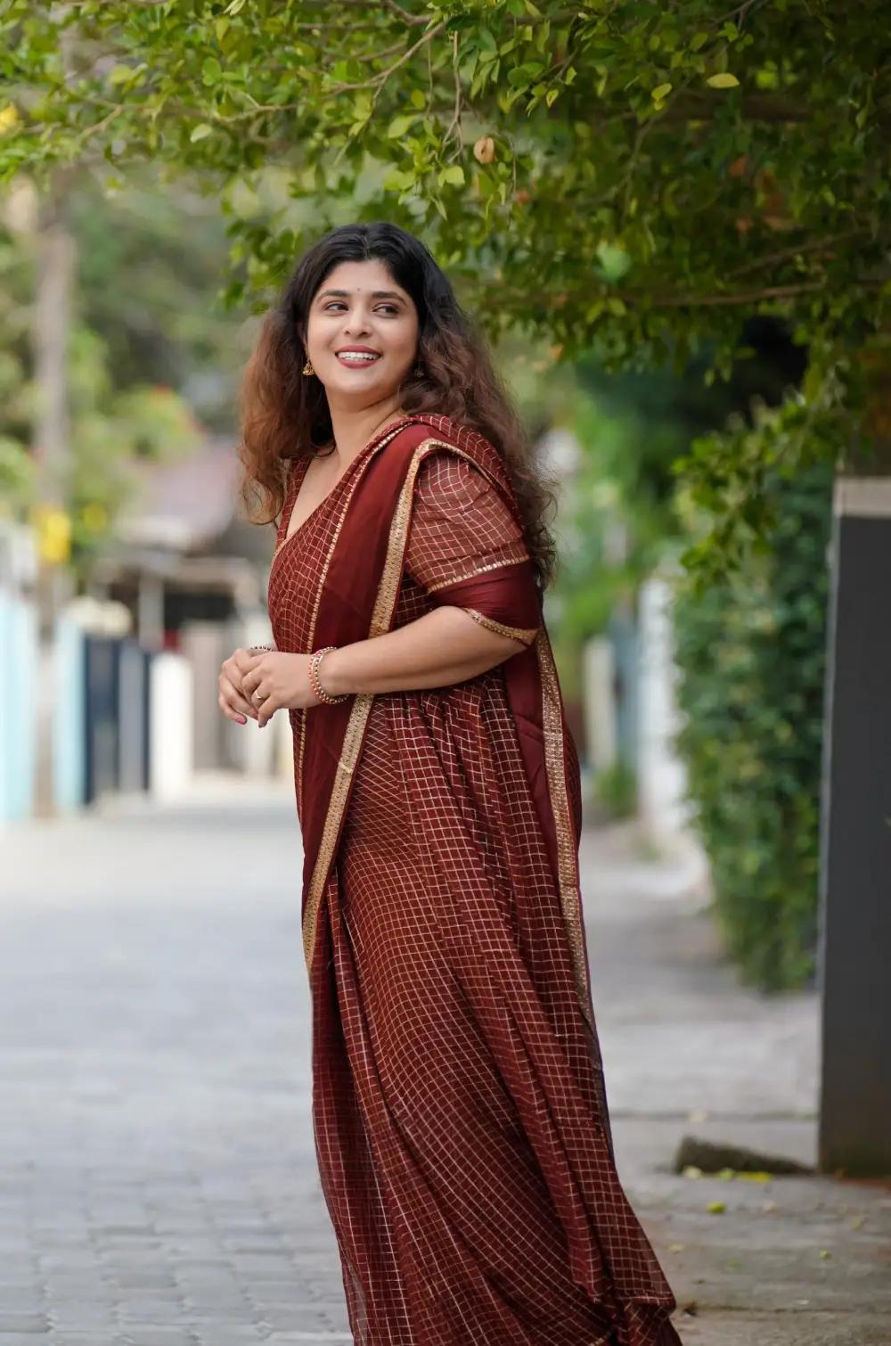 Badhra Brown Pure Viscose Georgette Saree - Image 4