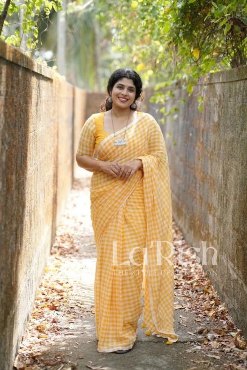 Check Yello White Mul Mul Cotton