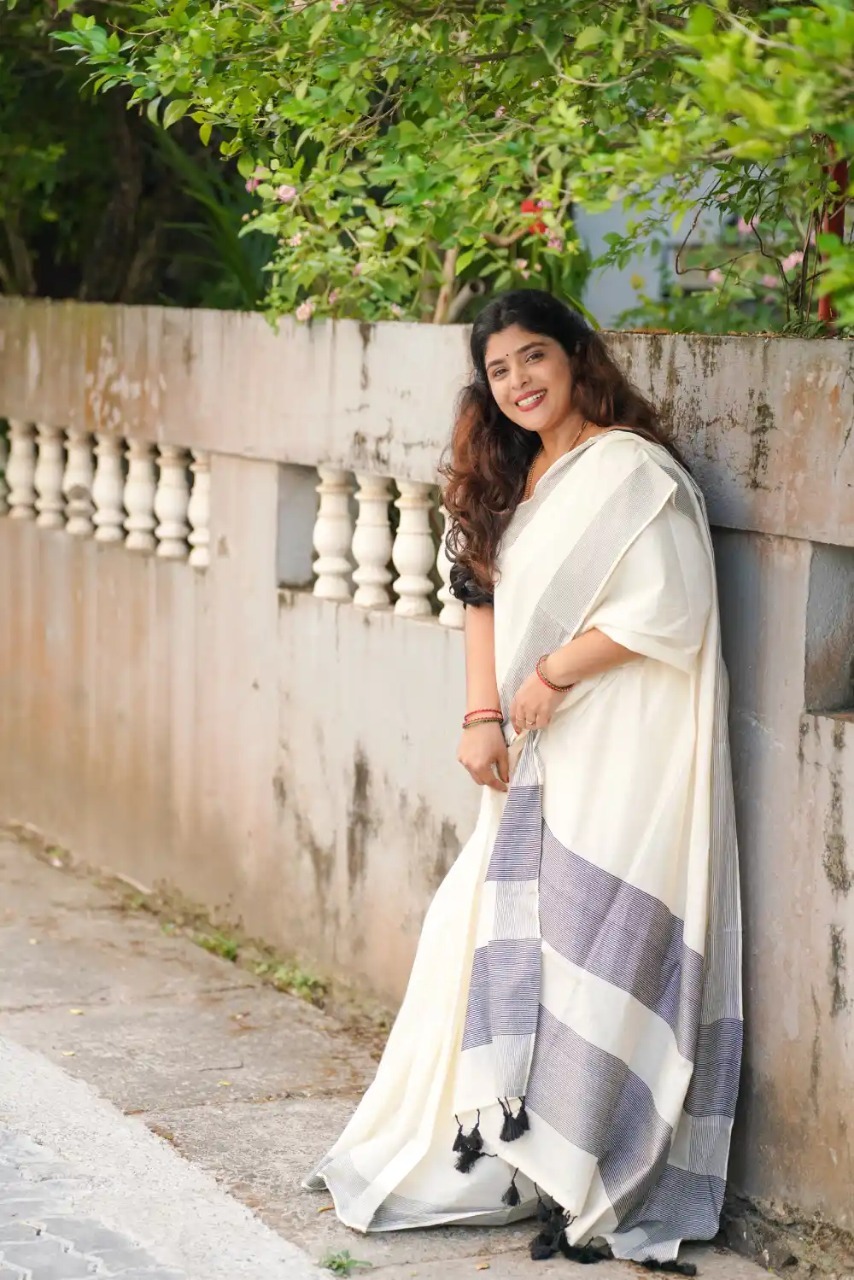 Kalima Pure Cotton Kerala Saree - Image 3