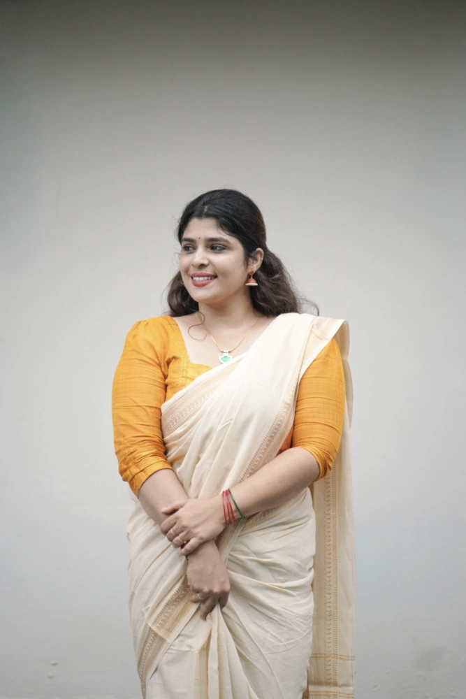 Kalki Beige Madurai Sungudi
