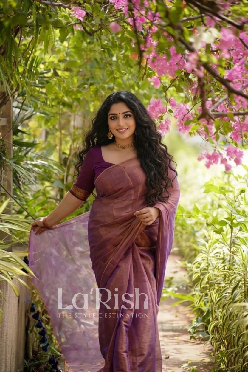 Lilac Multissue Saree