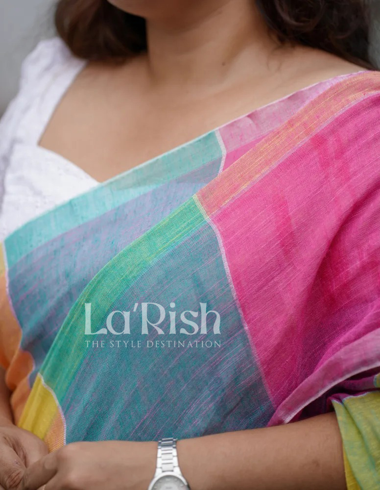 Linen Candy Saree - Image 2