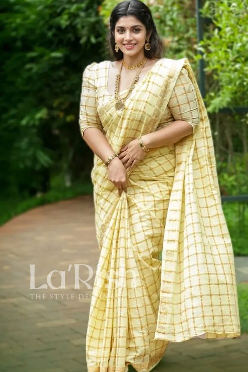 Pavithrakattam Off White Pure Madurai Sungudi Saree