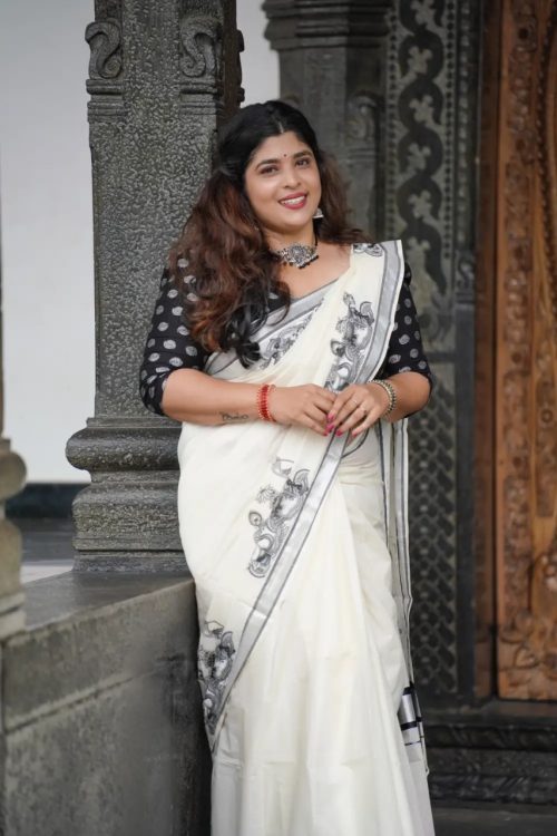 Raadha Pure Cotton Kerala Saree