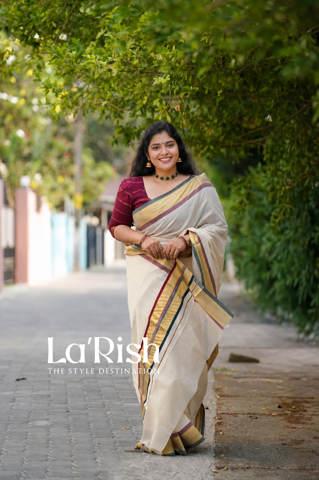 Rekha Pure Cotton Kerala Saree