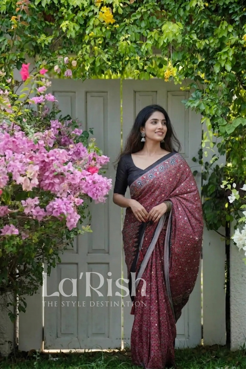 Royal Ajrak Saree
