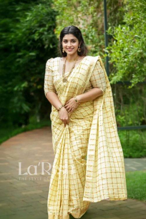 Pavithrakattam Off White Pure Madurai Sungudi Saree