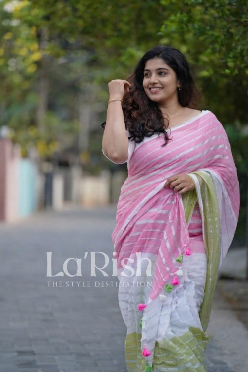 Lollipop 120 Count Mul Mul Cotton Saree