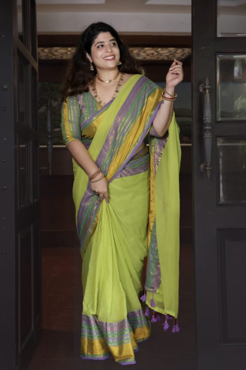 Madhuri 120 Count Mul Mul Cotton Saree