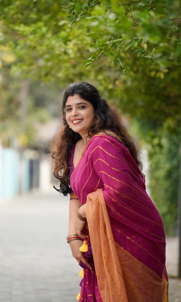 Mizhi Mul Mul Cotton Saree - Image 2