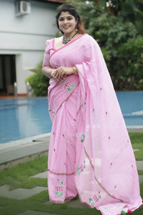 Neeraja 120 Count Mul Mul Cotton Saree