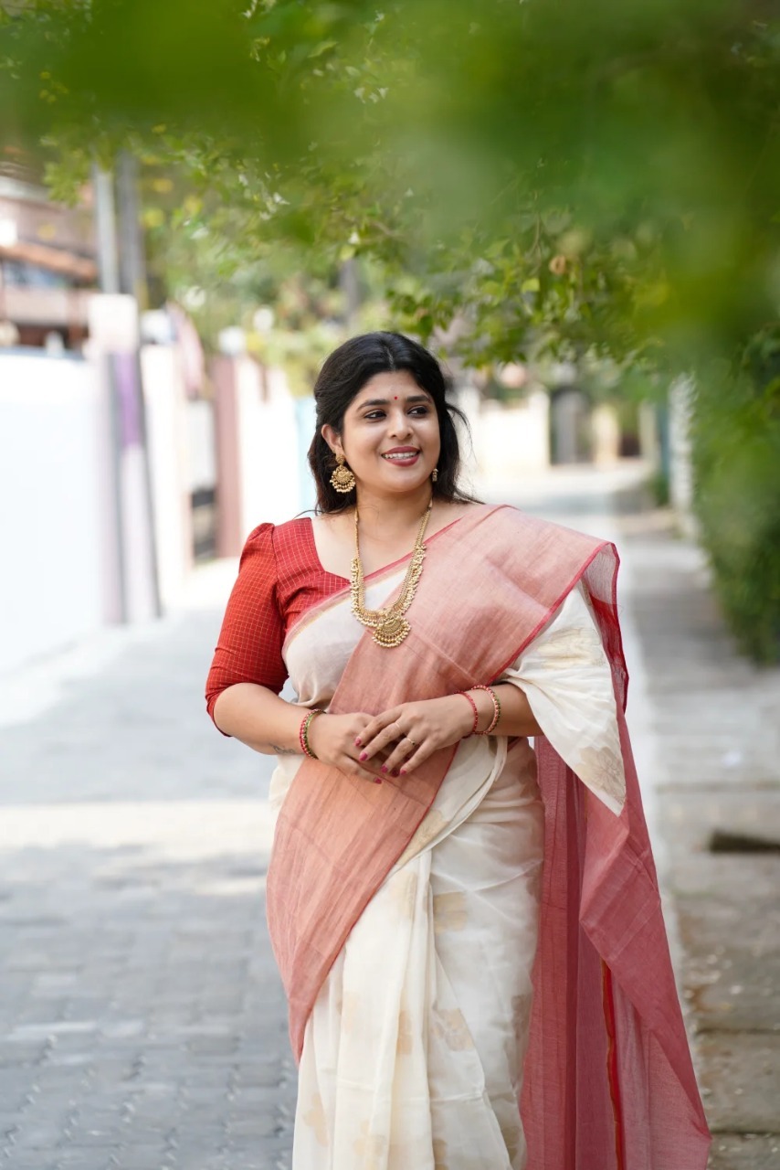 Prabha Mul Mul Cotton Saree - Image 2