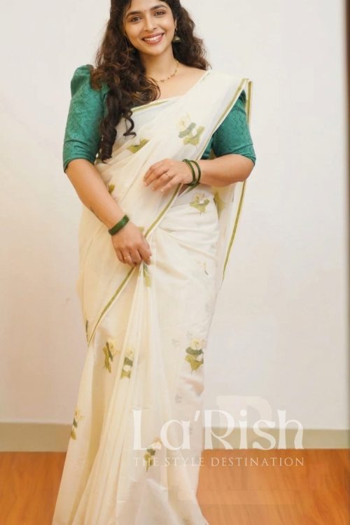 Pushpam Puliyilakara Kerala Saree