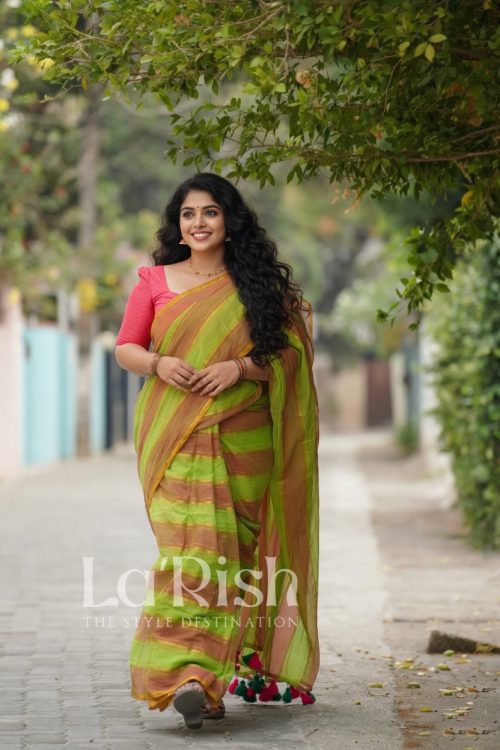 Rainbow Green Mul Mul Cotton