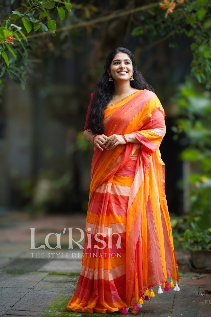 Rainbow Orange Mul Mul Cotton