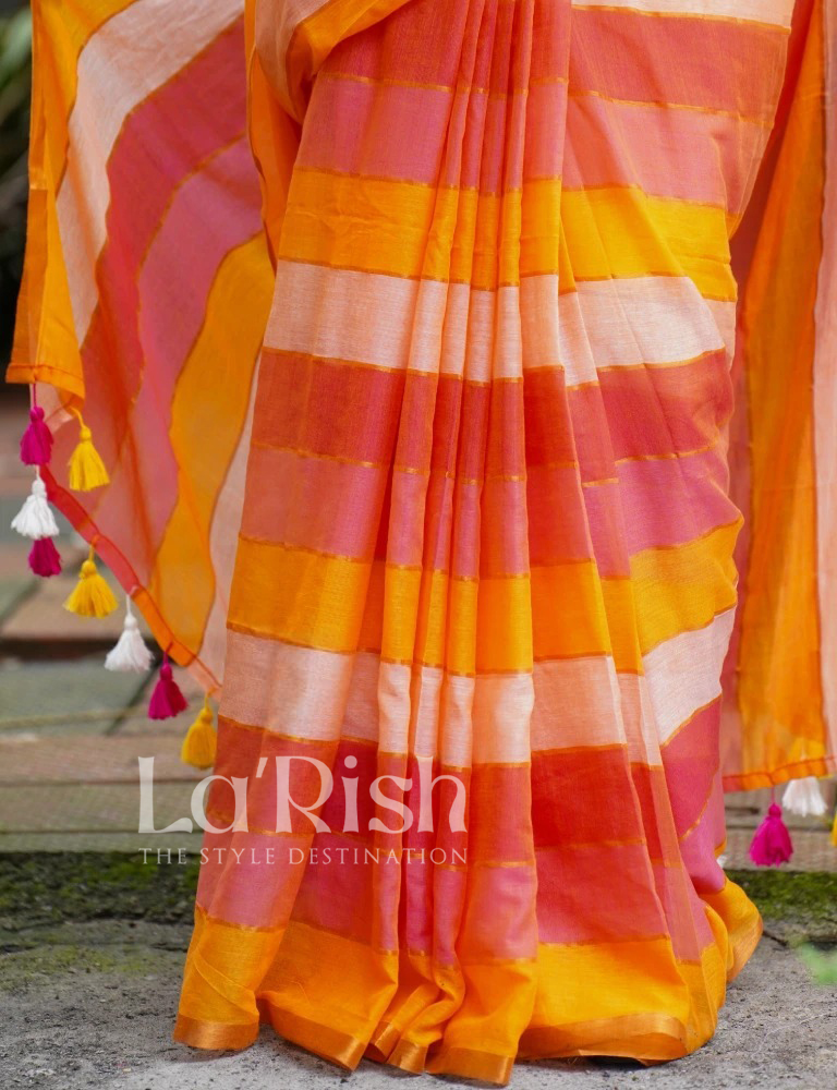 Rainbow Orange Mul Mul Cotton - Image 2