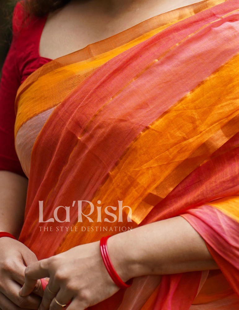 Rainbow Orange Mul Mul Cotton - Image 3