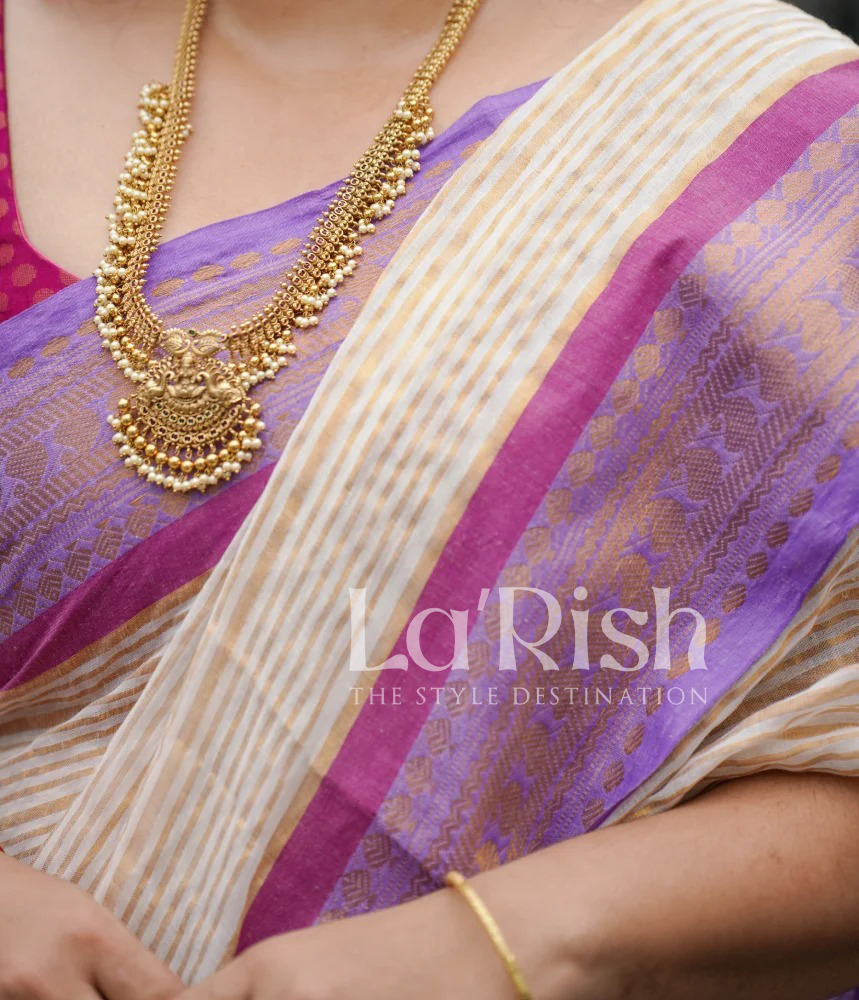Shanku Pushpam Mul Mul Cotton - Image 2