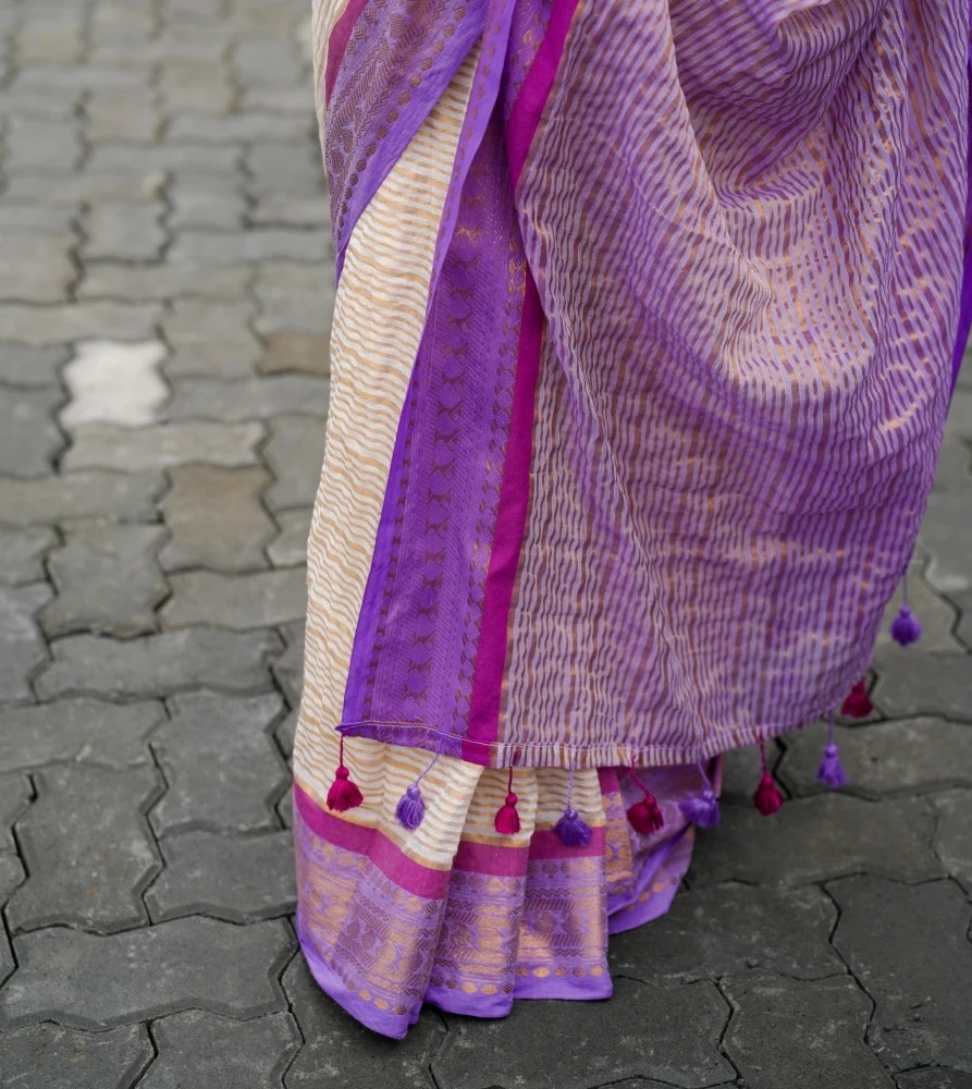Shanku Pushpam Mul Mul Cotton - Image 4