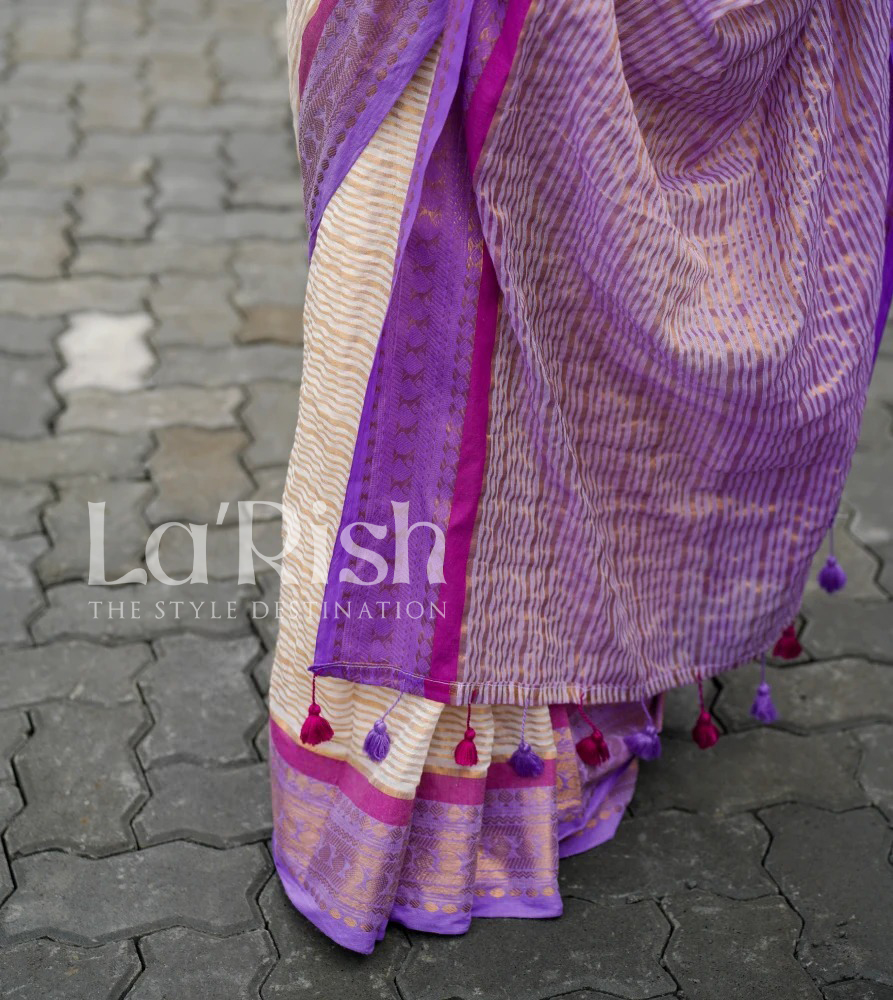 Shanku Pushpam Mul Mul Cotton - Image 3