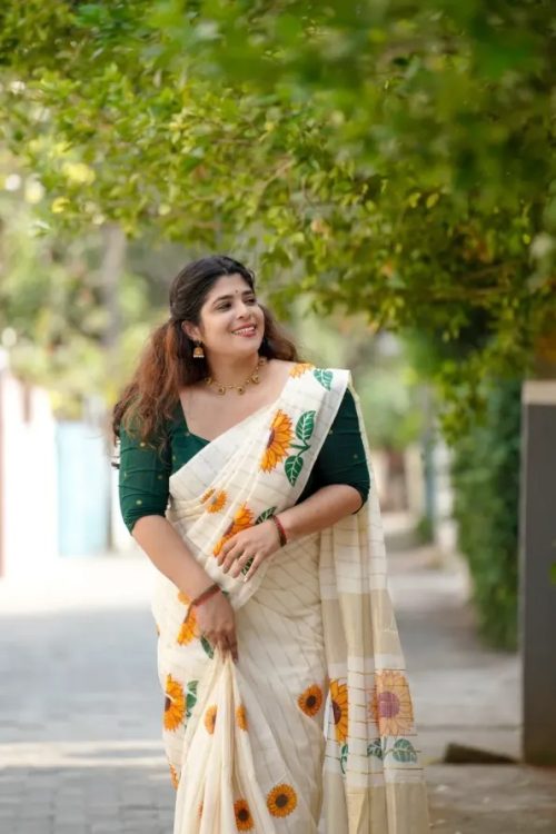 Sooryakanthi Pure Cotton Kerala Saree