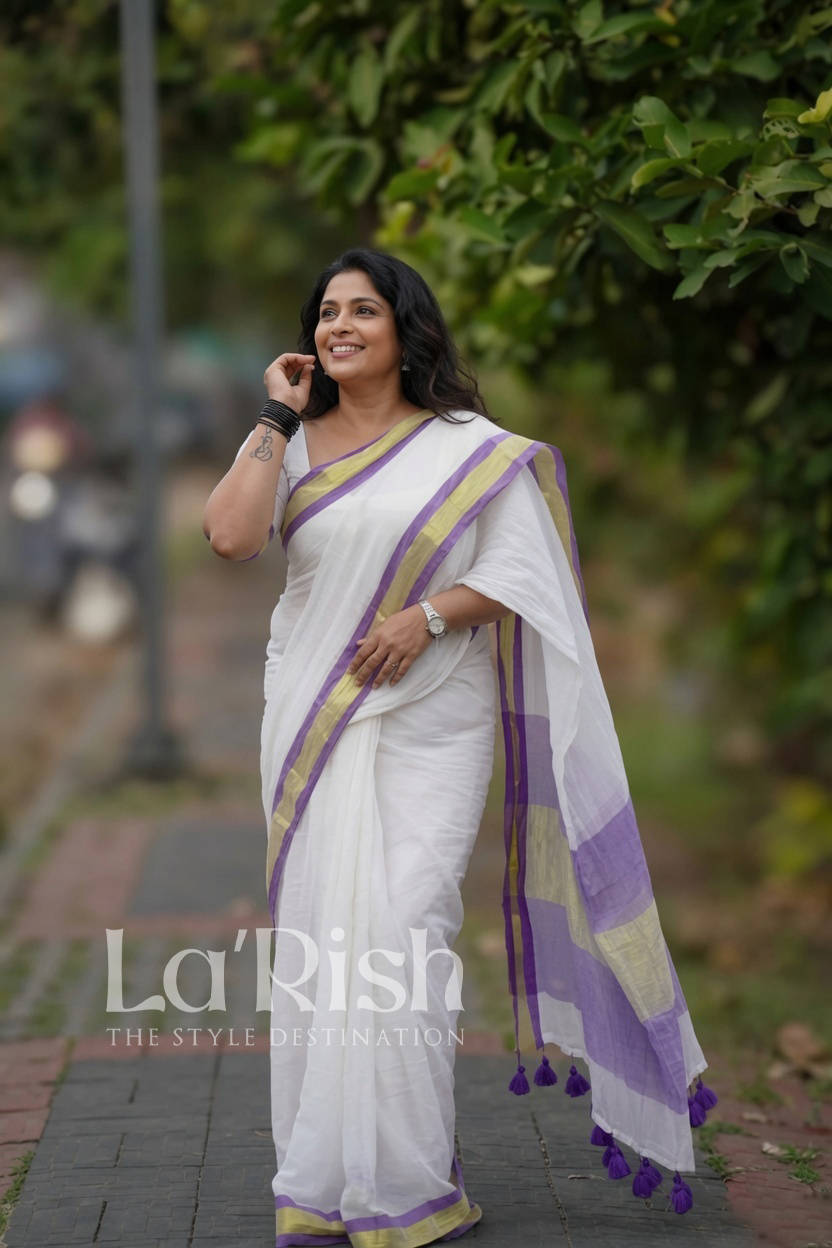 Unnimaya Mul Mul Cotton Saree